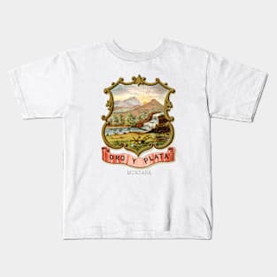 1876 Montana Coat of Arms Kids T-Shirt